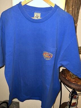 Royal Blue Crewneck Tee with Branded Neck Label